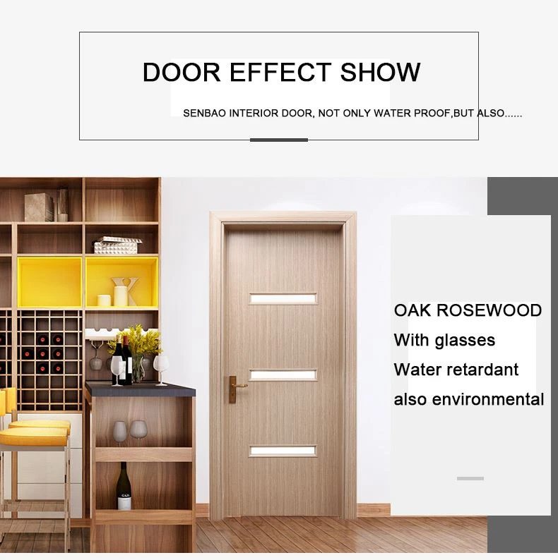 green water-proof glass interior door
