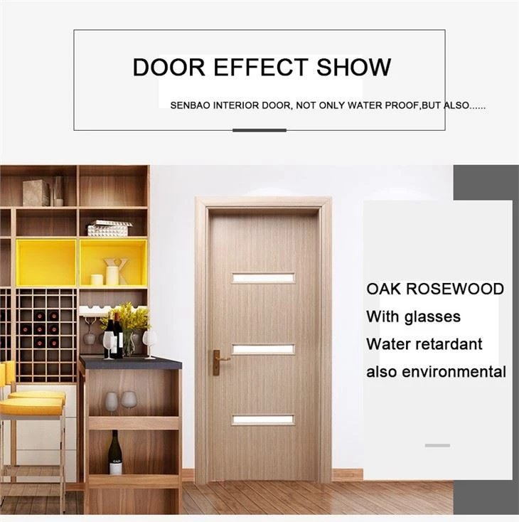 green water-proof glass interior door